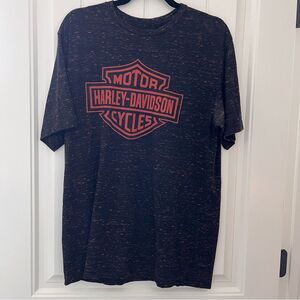 Harley Davidson tee shirt New York City black orange skull size large